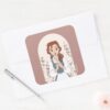 Disney___Belle_in_the_Garden_Square_Sticker_3 Disney Belle In The Garden Square Sticker