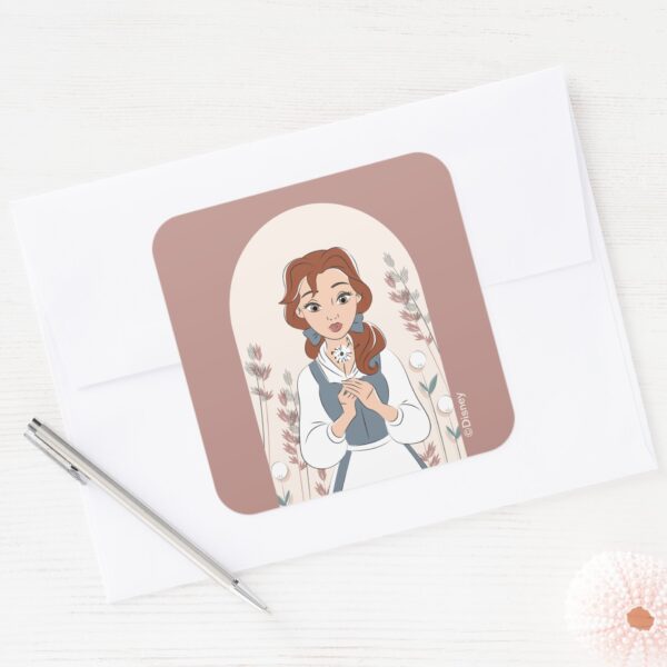 Disney___Belle_in_the_Garden_Square_Sticker_3 Disney Belle In The Garden Square Sticker
