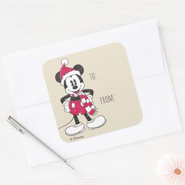 Disney___Vintage_Mickey_-_Festive_Fun_Square_Sticker_3 Disney Vintage Mickey Festive Fun Square Sticker