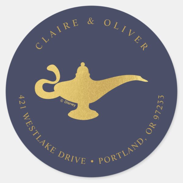 Disney's_Aladdin_Wedding_Address_Classic_Round_Sticker_2 Disneys Aladdin Wedding Address Classic Round Sticker
