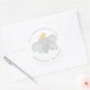 Disneys Dumbo Birthday Address Classic Round Sticker