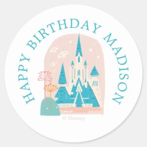 Disney's_Frozen_Arendelle_Castle_Girls_Birthday_Classic_Round_Sticker_2 Disneys Frozen Arendelle Castle Girls Birthday Classic Round Sticker