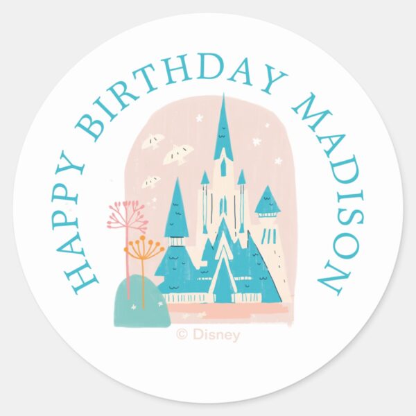 Disney's_Frozen_Arendelle_Castle_Girls_Birthday_Classic_Round_Sticker_2 Disneys Frozen Arendelle Castle Girls Birthday Classic Round Sticker