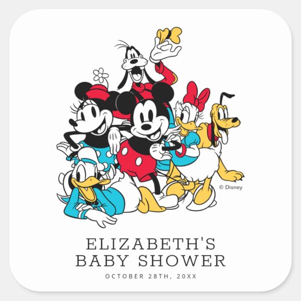 Disney's_Mickey_and_Friends_Baby_Shower_Square_Sticker_2 Disneys Mickey And Friends Baby Shower Square Sticker
