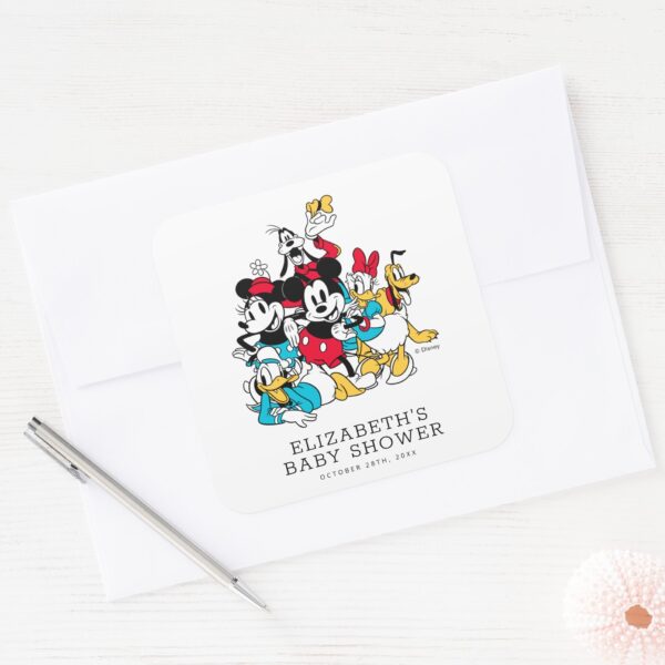 Disney's_Mickey_and_Friends_Baby_Shower_Square_Sticker_4 Disneys Mickey And Friends Baby Shower Square Sticker
