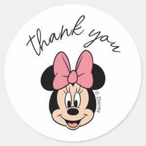 Disney's_Minnie_Mouse___Polka_Dot_Baby_Shower_Classic_Round_Sticker_2 Disneys Minnie Mouse Polka Dot Baby Shower Classic Round Sticker