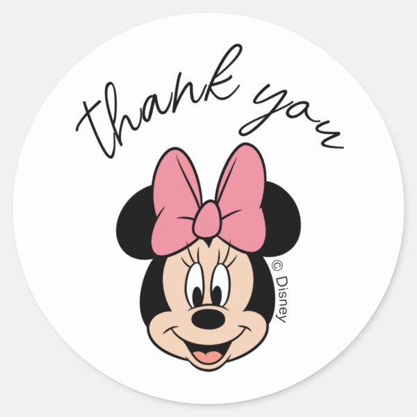 Disney's_Minnie_Mouse___Polka_Dot_Baby_Shower_Classic_Round_Sticker_2 Disneys Minnie Mouse Polka Dot Baby Shower Classic Round Sticker
