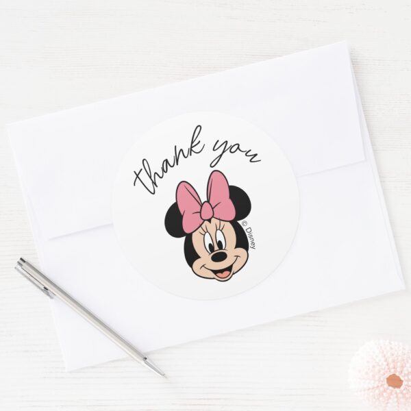 Disney's_Minnie_Mouse___Polka_Dot_Baby_Shower_Classic_Round_Sticker_4 Disneys Minnie Mouse Polka Dot Baby Shower Classic Round Sticker