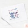 Disneys Stitch Twins L Baby Shower Thank You Square Sticker
