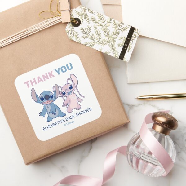 Disney's_Stitch___Twins_l_Baby_Shower_Thank_You_Square_Sticker_6 Disneys Stitch Twins L Baby Shower Thank You Square Sticker