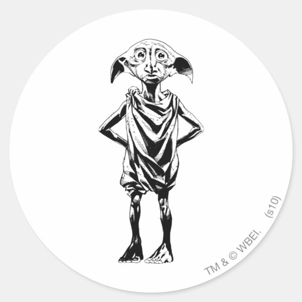 Dobby_2_classic_round_sticker_1 Dobby 2 Classic Round Sticker