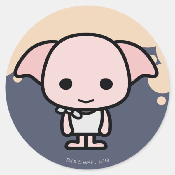 Dobby_Cartoon_Character_Art_Classic_Round_Sticker_1 Dobby Cartoon Character Art Classic Round Sticker