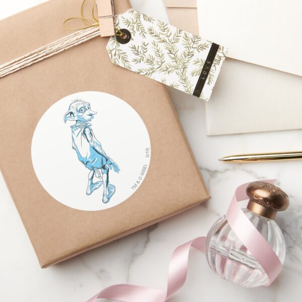 Dobby_Looking_Over_1_Classic_Round_Sticker_5 Dobby Looking Over 1 Classic Round Sticker