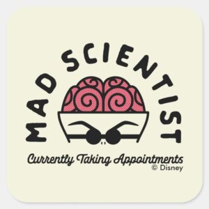 Doctor Finklestein Mad Scientist Square Sticker