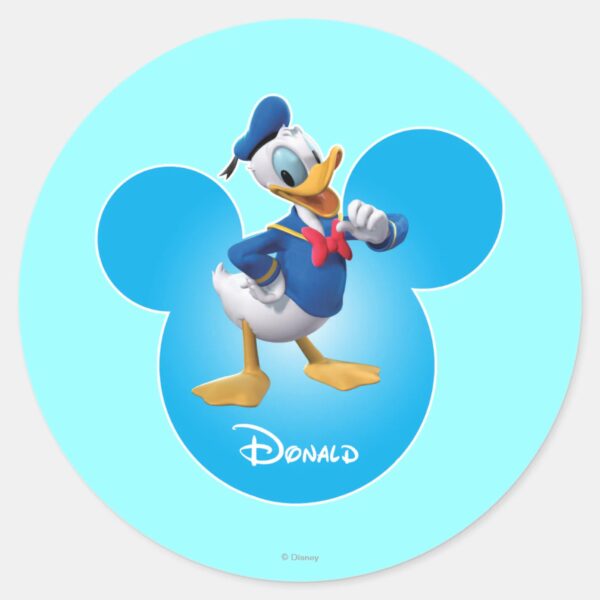 Donald Duck Classic Round Sticker