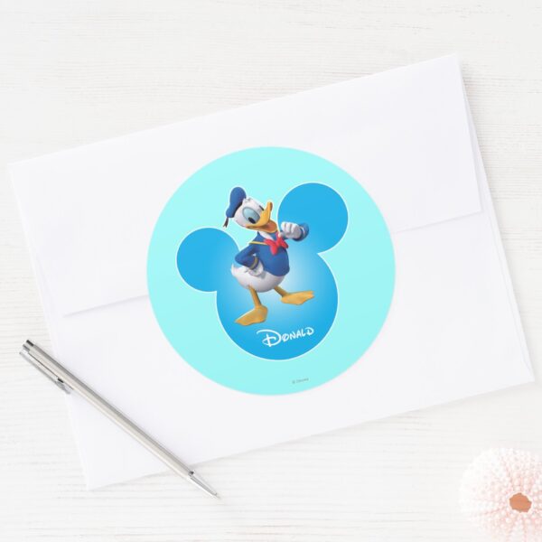 Donald Duck Classic Round Sticker