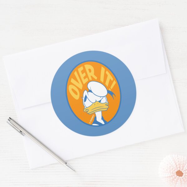 Donald_Duck_Over_It!_Classic_Round_Sticker_3 Donald Duck Over It Classic Round Sticker