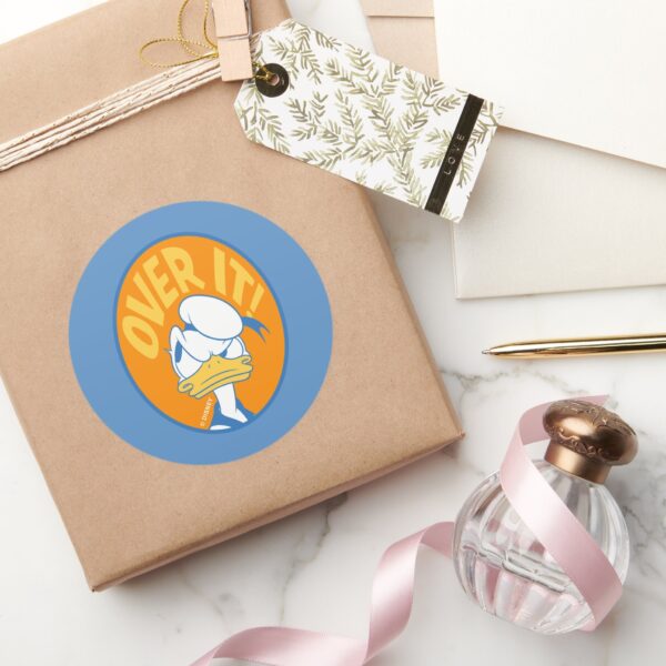 Donald_Duck_Over_It!_Classic_Round_Sticker_5 Donald Duck Over It Classic Round Sticker