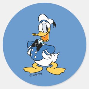 Donald Duck Smile Classic Round Sticker