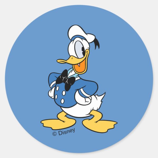 Donald Duck Smile Classic Round Sticker