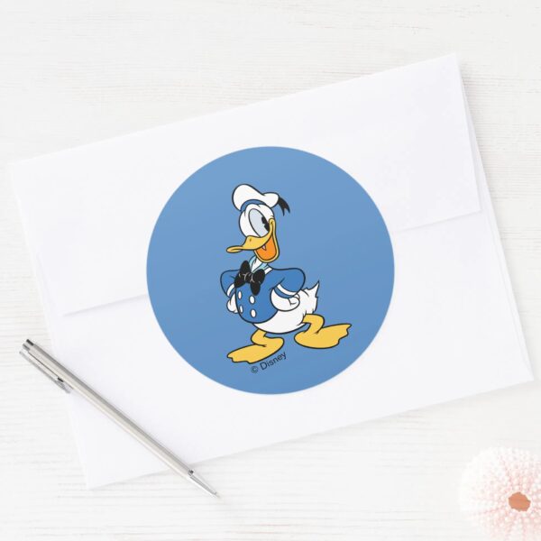 Donald Duck Smile Classic Round Sticker
