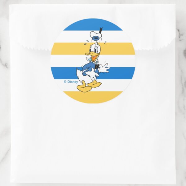 Donald_Duck_Surprise_Classic_Round_Sticker_3 Donald Duck Surprise Classic Round Sticker