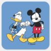 Donald_Duck_&_Mickey_Fist_Bump_Square_Sticker_1 Donald Duck Mickey Fist Bump Square Sticker