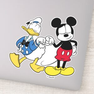 Donald_Duck_&_Mickey_Fist_Bump_Sticker_1 Donald Duck Mickey Fist Bump Sticker