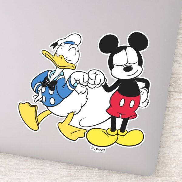 Donald_Duck_&_Mickey_Fist_Bump_Sticker_1 Donald Duck Mickey Fist Bump Sticker
