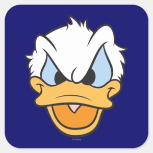 Donald Duck Angry Face Square Sticker