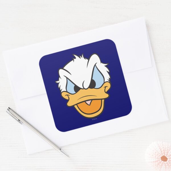 Donald_Duck___Angry_Face_Square_Sticker_3 Donald Duck Angry Face Square Sticker