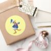 Donald_Duck___Arm_Up_Classic_Round_Sticker_5 Donald Duck Arm Up Classic Round Sticker