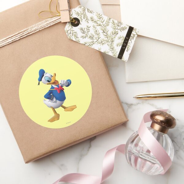 Donald_Duck___Arm_Up_Classic_Round_Sticker_5 Donald Duck Arm Up Classic Round Sticker