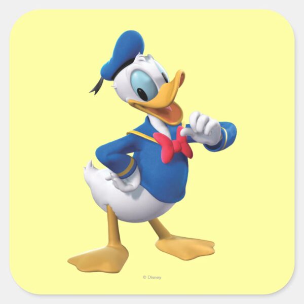 Donald_Duck___Arm_Up_Square_Sticker_1 Donald Duck Arm Up Square Sticker