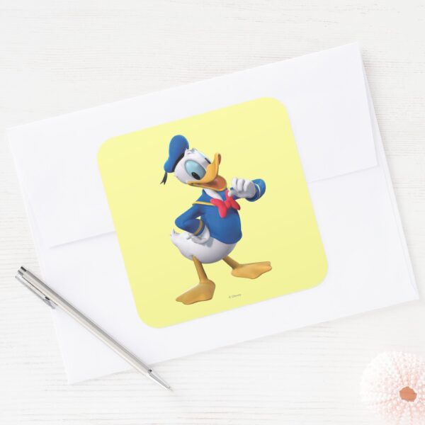 Donald_Duck___Arm_Up_Square_Sticker_3 Donald Duck Arm Up Square Sticker