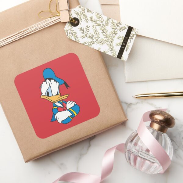 Donald_Duck___Arms_Crossed_Square_Sticker_4 Donald Duck Arms Crossed Square Sticker