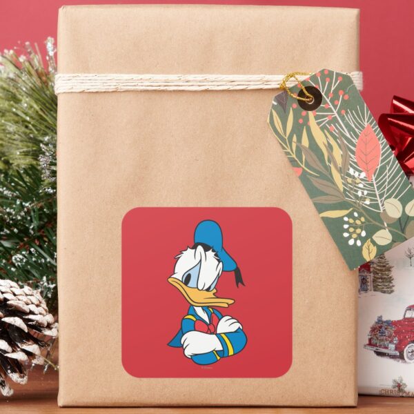 Donald_Duck___Arms_Crossed_Square_Sticker_5 Donald Duck Arms Crossed Square Sticker