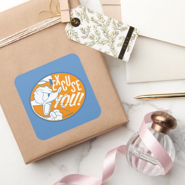 Donald_Duck___Excuse_You_Square_Sticker_5 Donald Duck Excuse You Square Sticker