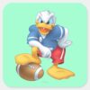 Donald_Duck___Football_Square_Sticker_1 Donald Duck Football Square Sticker