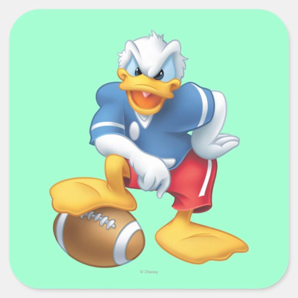 Donald_Duck___Football_Square_Sticker_1 Donald Duck Football Square Sticker