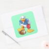 Donald_Duck___Football_Square_Sticker_3 Donald Duck Football Square Sticker