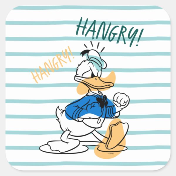 Donald_Duck___Hangry_Hangry_Square_Sticker_1 Donald Duck Hangry Hangry Square Sticker