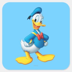 Donald Duck Happy Square Sticker