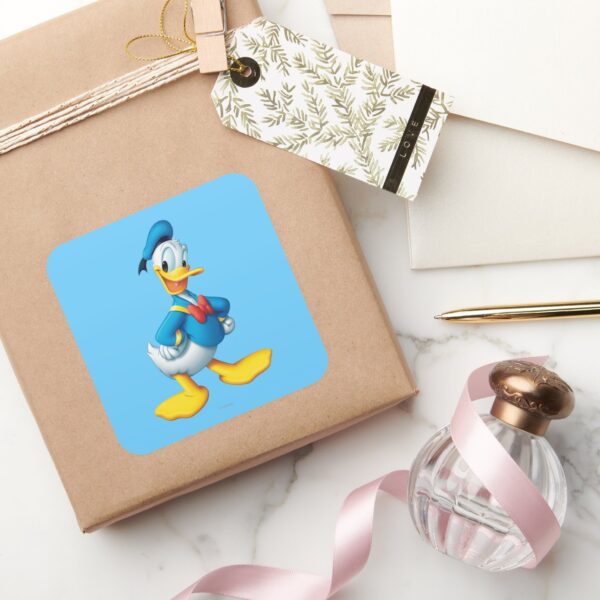 Donald_Duck___Happy_Square_Sticker_5 Donald Duck Happy Square Sticker