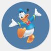 Donald_Duck___Jumping_Classic_Round_Sticker_1 Donald Duck Jumping Classic Round Sticker