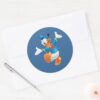 Donald_Duck___Jumping_Classic_Round_Sticker_3 Donald Duck Jumping Classic Round Sticker