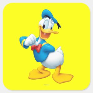 Donald Duck Posing Square Sticker