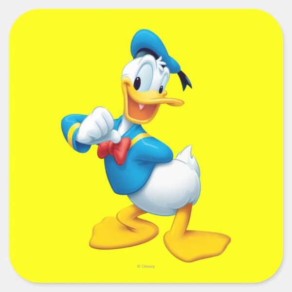 Donald_Duck___Posing_Square_Sticker_1 Donald Duck Posing Square Sticker
