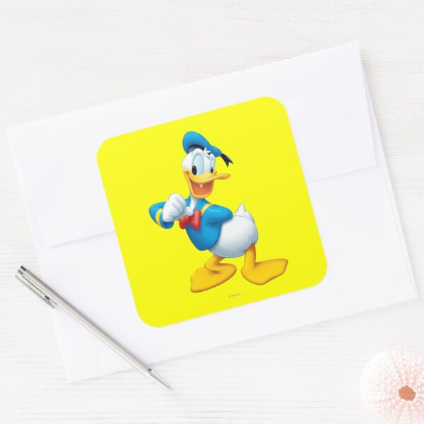 Donald_Duck___Posing_Square_Sticker_3 Donald Duck Posing Square Sticker