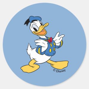 Donald Duck Proud Pose Classic Round Sticker